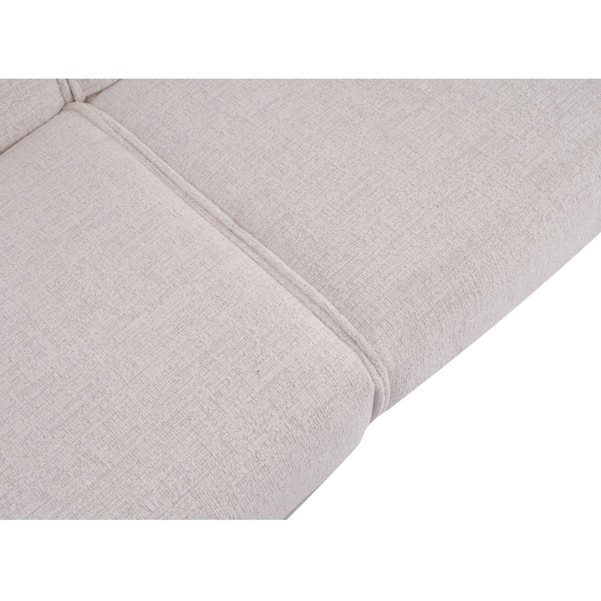 Canapé droit convertible 3 places tissu pieds bois clair BONJO