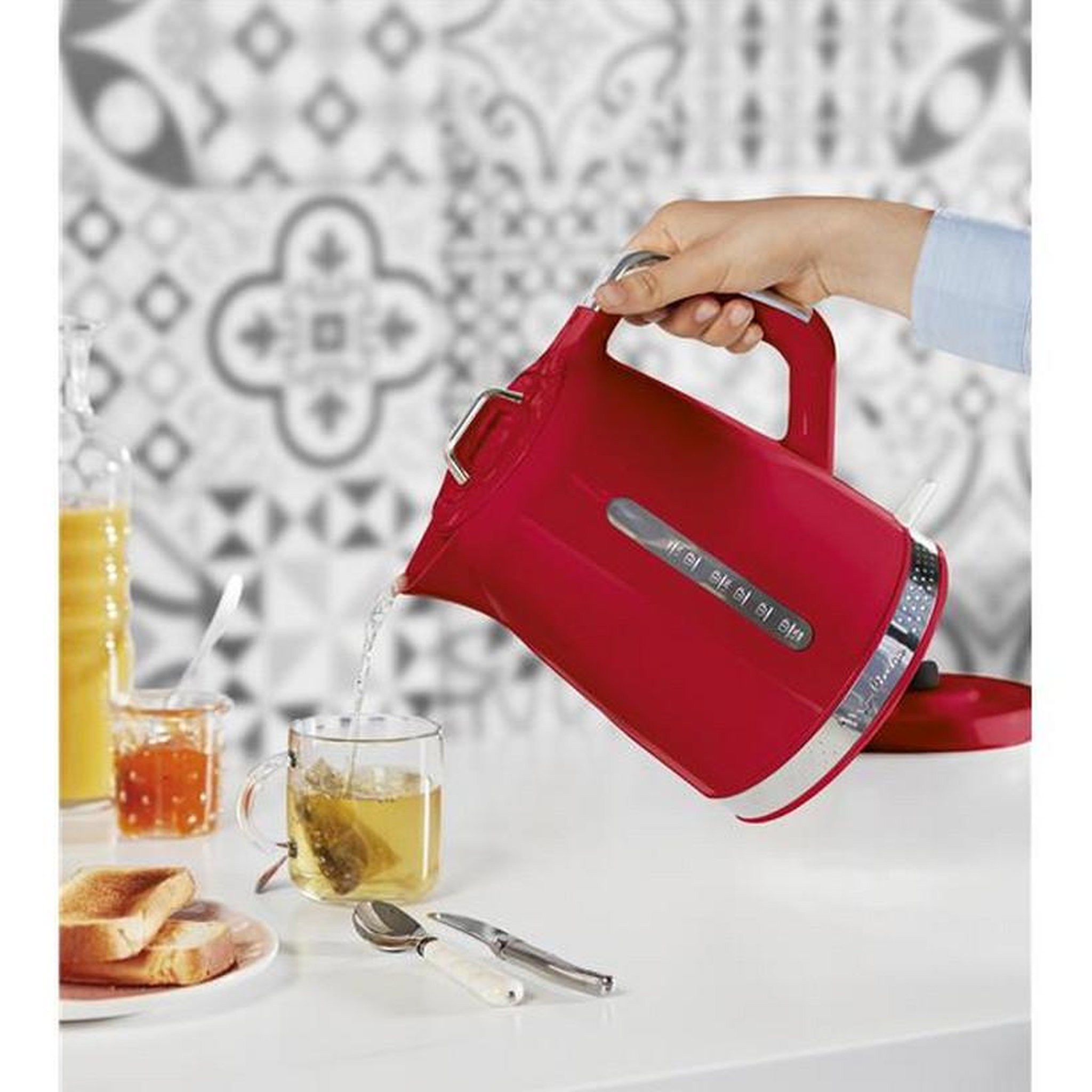 Voir la diapositive 5 : MOULINEX Bouilloire sans fil 1.7l 2400w rouge - by320510