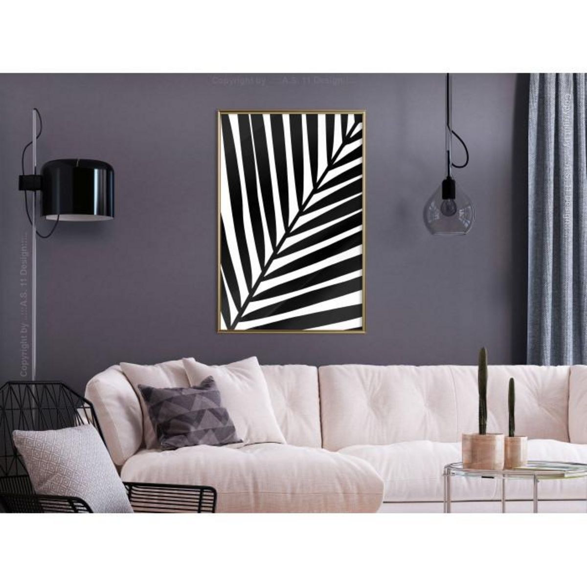 Paris Prix Affiche Murale Encadrée  Black Palm