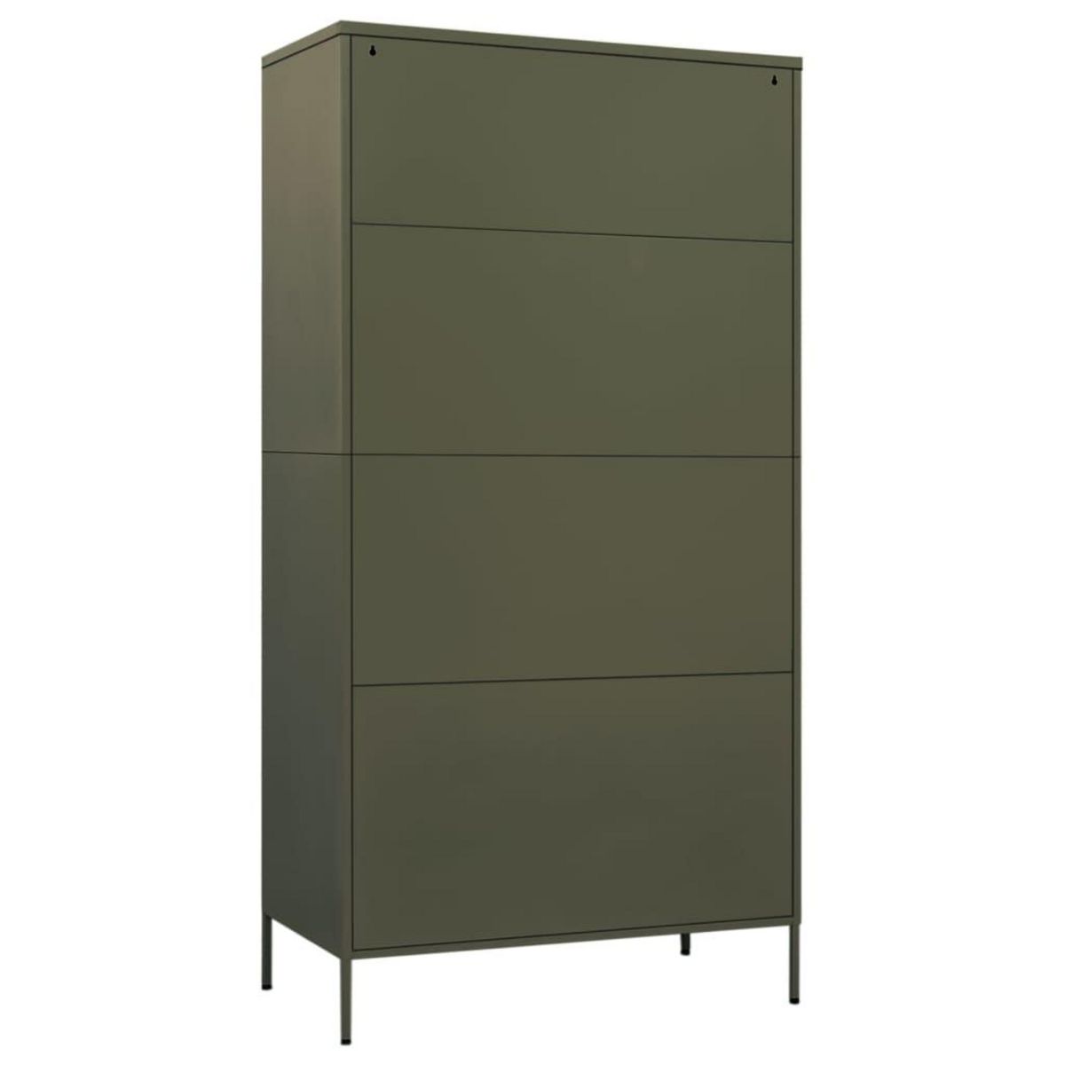 VIDAXL Garde-robe Vert olive 90x50x180 cm Acier
