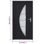 Voir la diapositive 6 : VIDAXL Porte d'entree anthracite 98x200 cm PVC