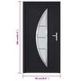 Voir la diapositive 6 : VIDAXL Porte d'entree anthracite 98x200 cm PVC
