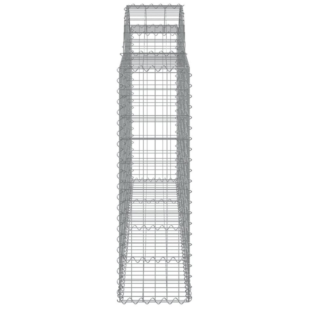 VIDAXL Paniers a gabions arques 15 pcs 200x30x100/120 cm Fer galvanise