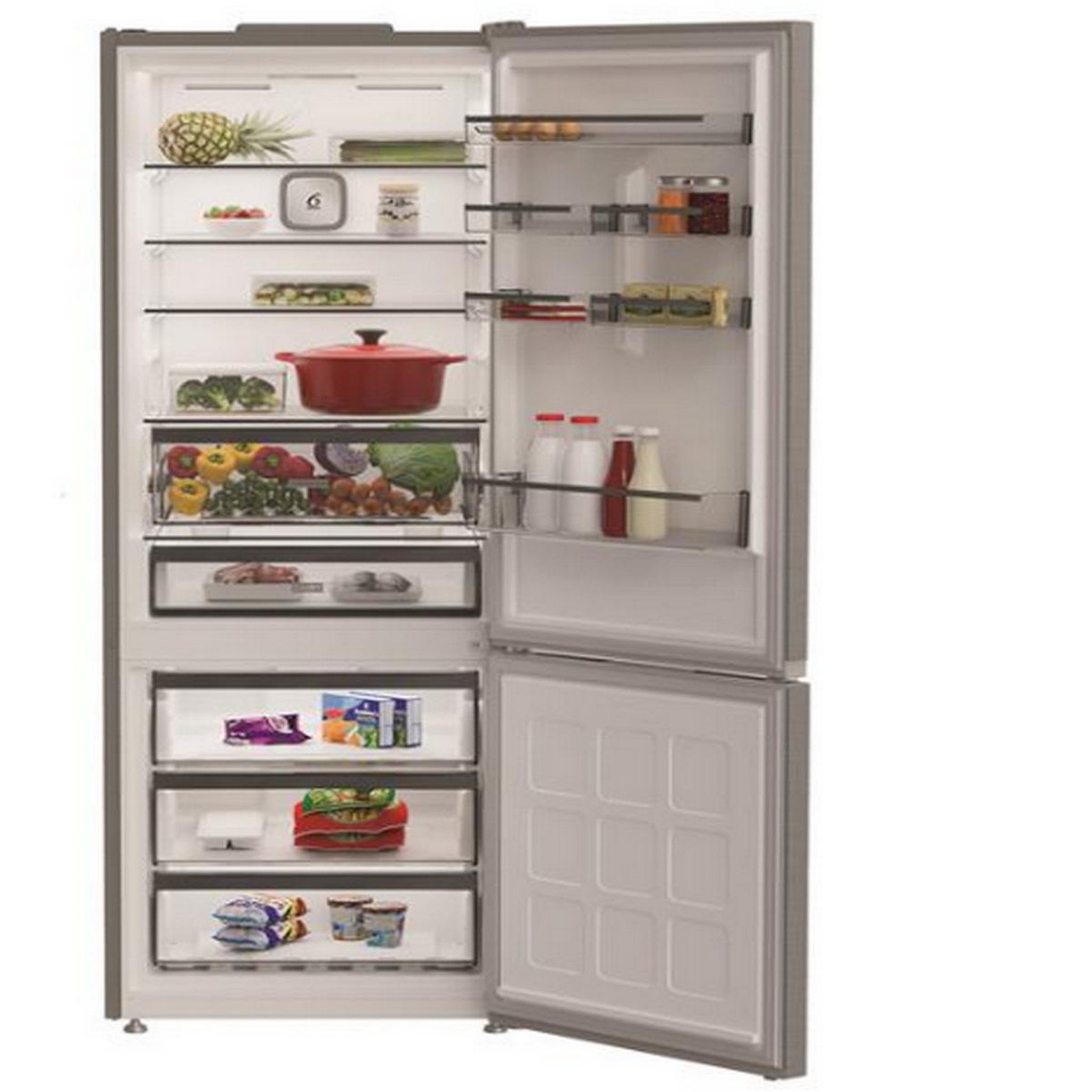Voir la diapositive 3 : Whirlpool Réfrigérateur combiné 70cm 490l dual no frost - WHK26493X4E