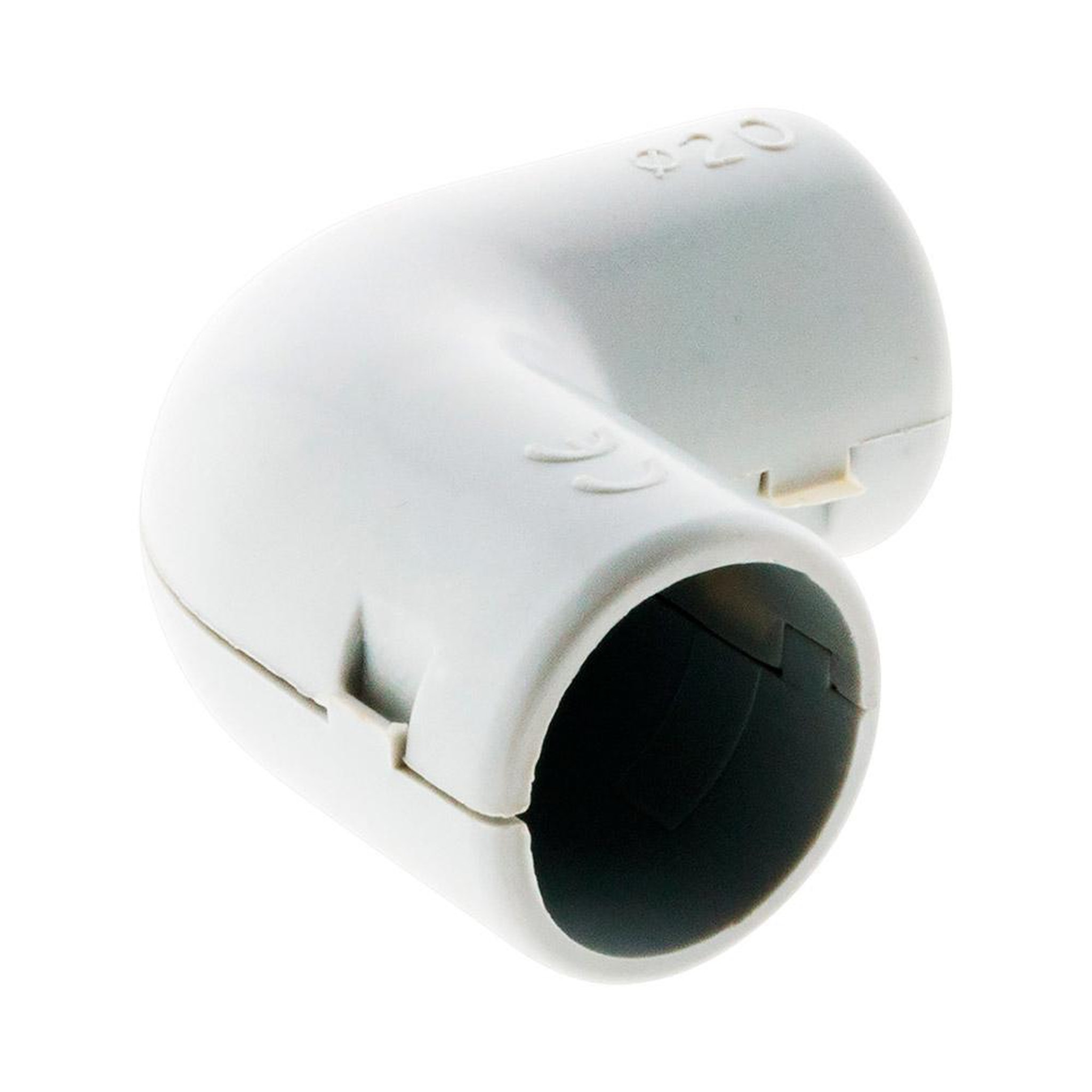 ZENITECH Équerre pour conduits Ø 20mm gris  lot de 3