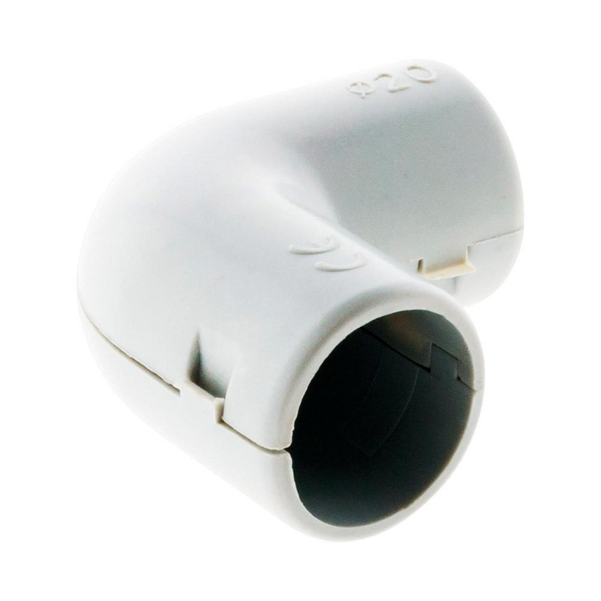 ZENITECH Équerre pour conduits Ø 20mm gris  lot de 3