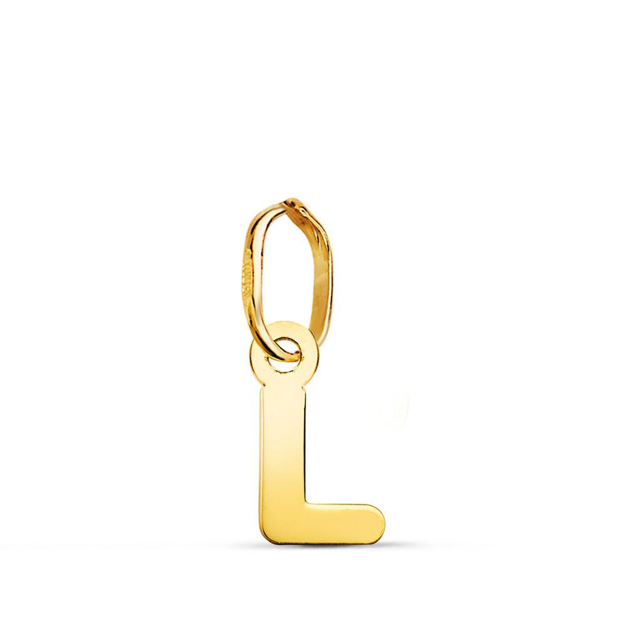 L'ATELIER D'AZUR Pendentif Or 18 Carats 750 Jaune - Initiale Lettre  L  - Chaine Offerte