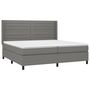 Voir la diapositive 4 : VIDAXL Sommier a lattes de lit matelas LED Gris fonce 200x200 cm Tissu