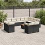 Voir la diapositive 1 : VIDAXL Salon de jardin avec coussins 13 pcs noir resine tressee