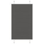 VIDAXL Store plisse noir 70x150 cm largeur du tissu 69,4 cm polyester