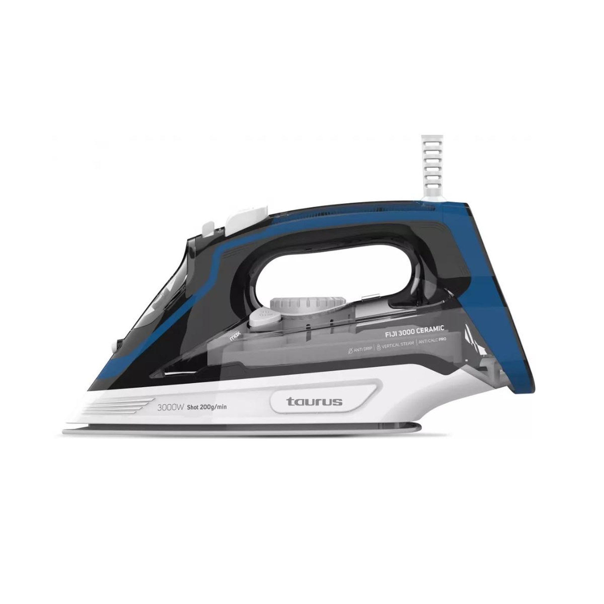 Taurus Fer à repasser vapeur 3000w 45g/mn - fidji3000ceramic