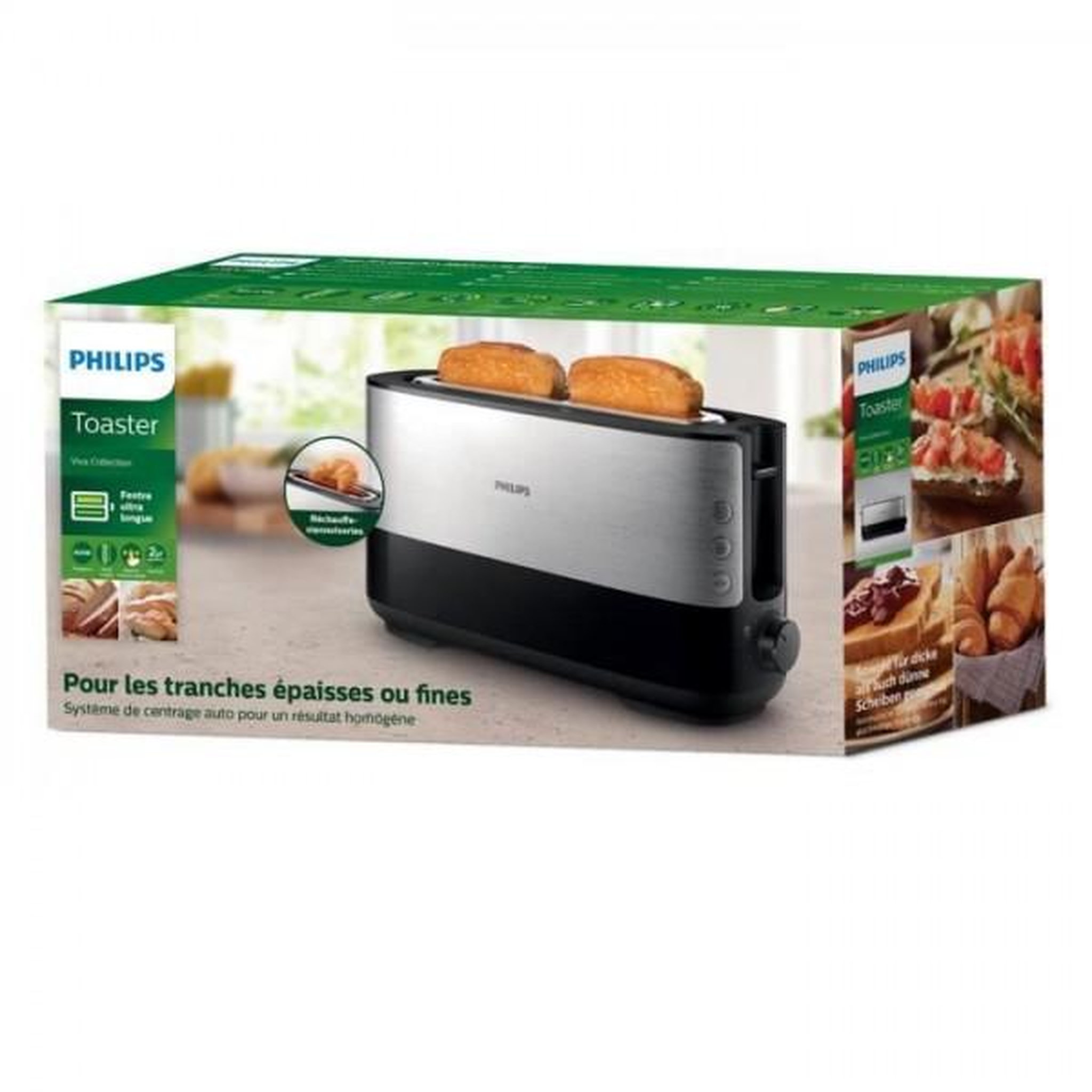 Voir la diapositive 3 : Philips Grille pain - toaster electrique philips hd2692/90  viva collection - noir