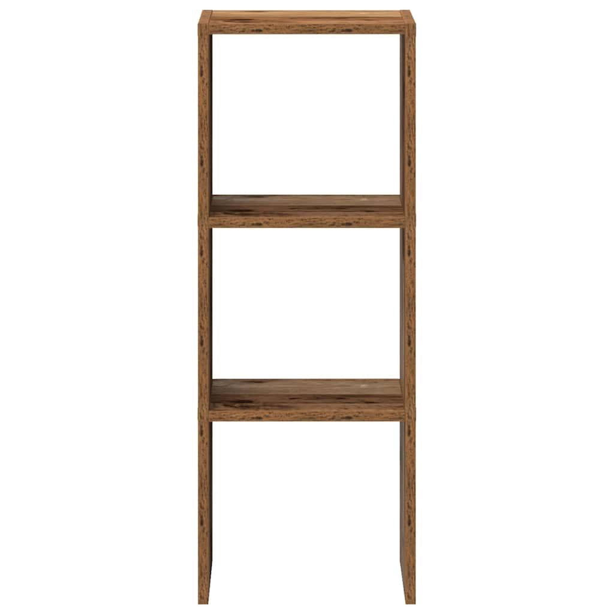 Voir la diapositive 4 : VIDAXL Bibliotheque empilable vieux bois 30x30x80 cm bois d'ingenierie
