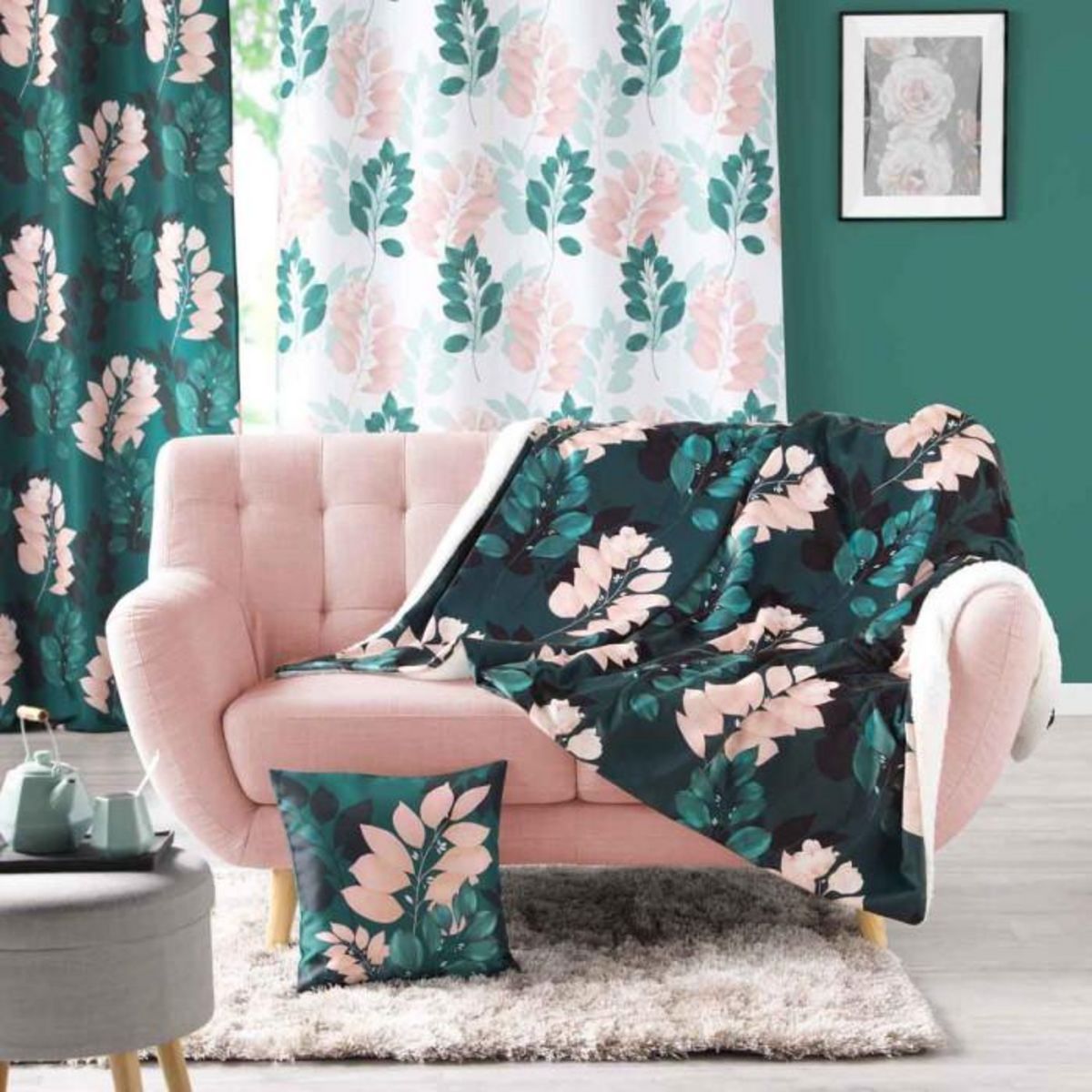 Paris Prix Plaid Velours  Belline  125x150cm Émeraude