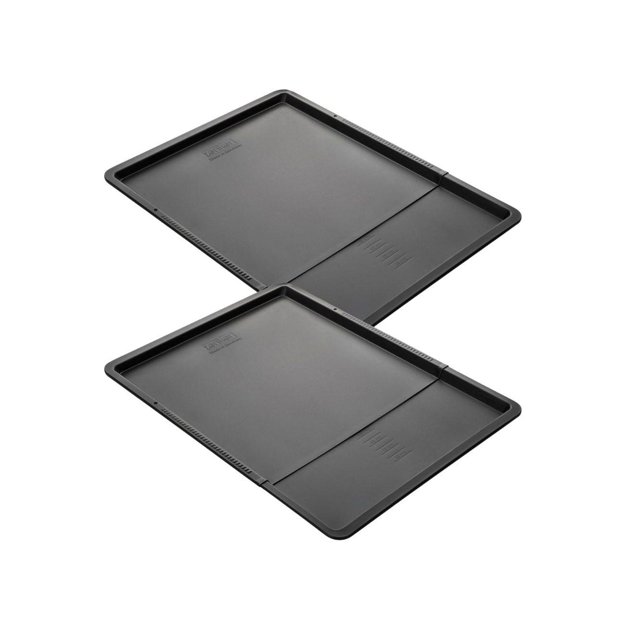 ZENKER Ensemble de 2 plaques à pâtisserie extensible de 37 à 52 x 33 cm zenker black metallic