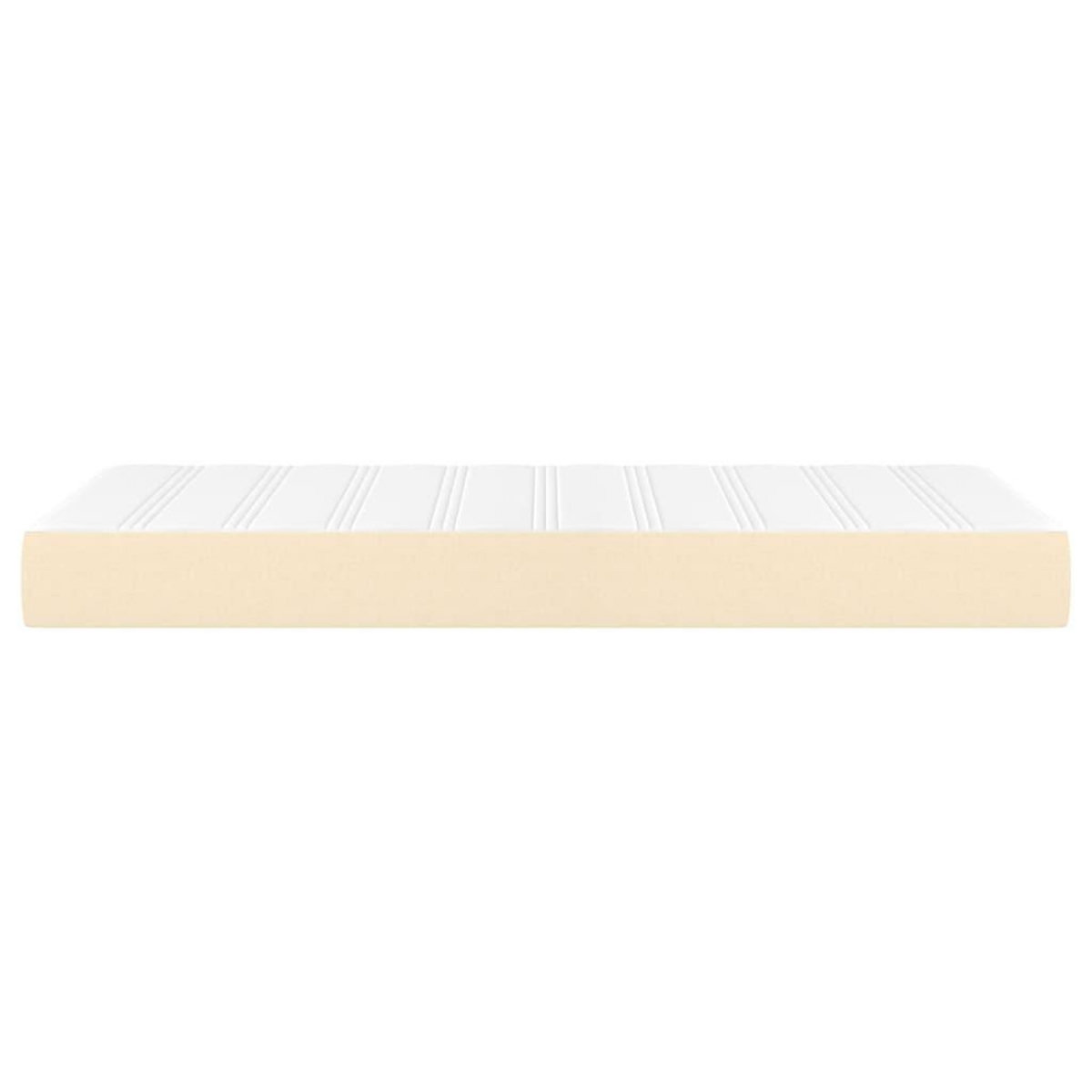 VIDAXL Matelas de lit a ressorts ensaches fermete moyenne Creme 80x200x20 cm Tissu
