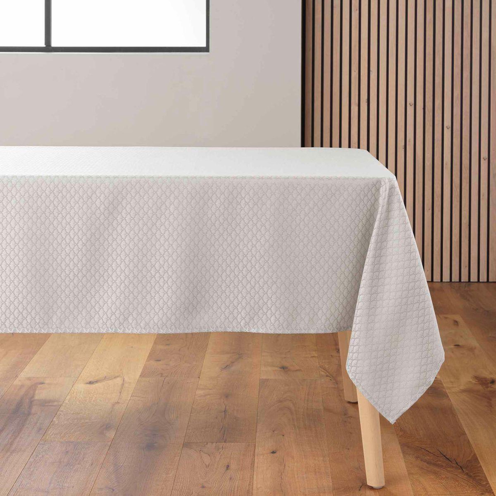 Douceur d'Intérieur Nappe jacquard imprimé  artea  140x240cm taupe