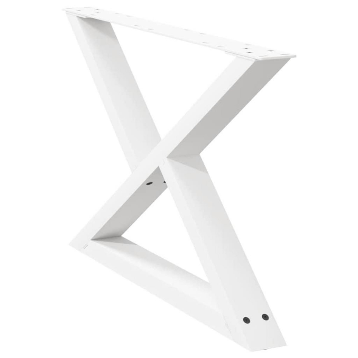 VIDAXL Pieds de table basse 2 pcs blanc 70x(42-43,3) cm acier
