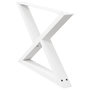 Voir la diapositive 4 : VIDAXL Pieds de table basse 2 pcs blanc 70x(42-43,3) cm acier