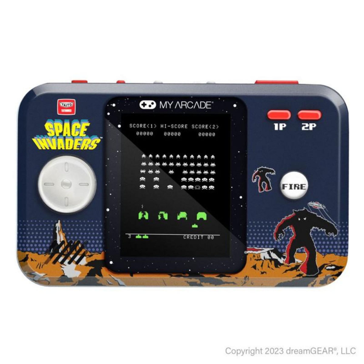 Just for games Console rétrogaming Just For Games Pocket Player PRO Space Invaders Noir et Orange
