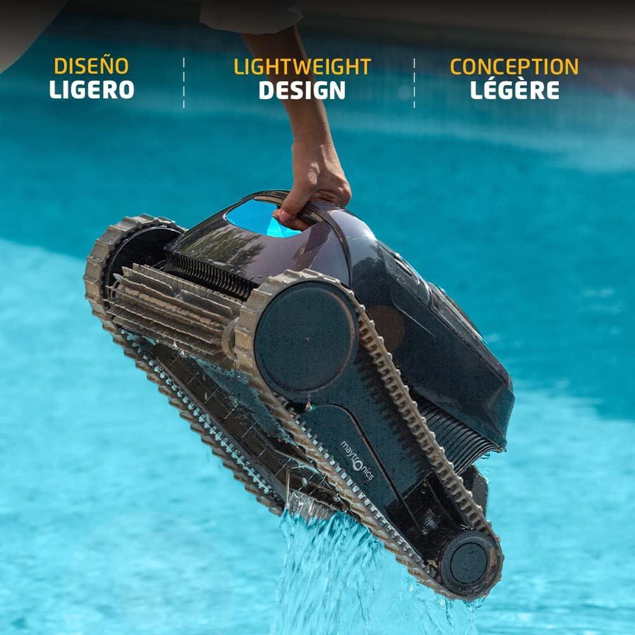 Voir la diapositive 4 : Dolphin Robot electrique de piscine sans fil fond, parois et ligne d'eau - LIBERTY 200