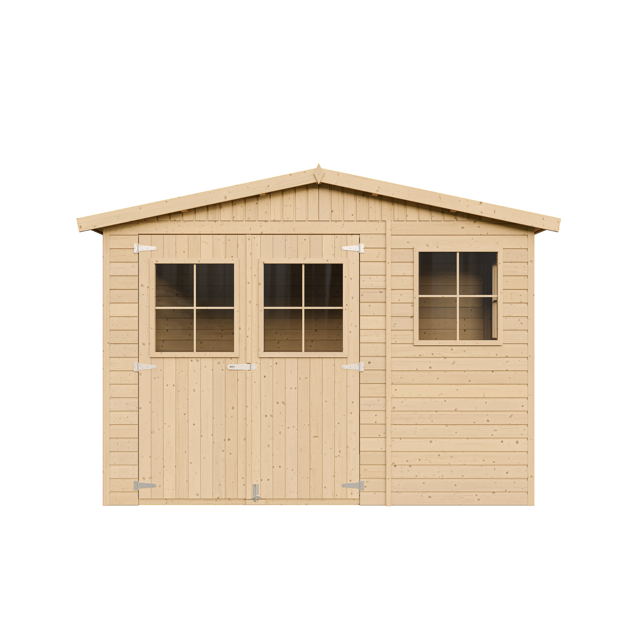 Voir la diapositive 3 : TIMBELA Abri de jardin en bois avec les planchers imprégné - 6m2 M334+M334G