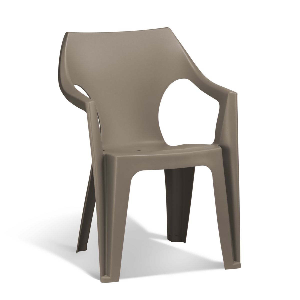 Fauteuil de jardin empilable - Résine - Cappuccino - DANTE
