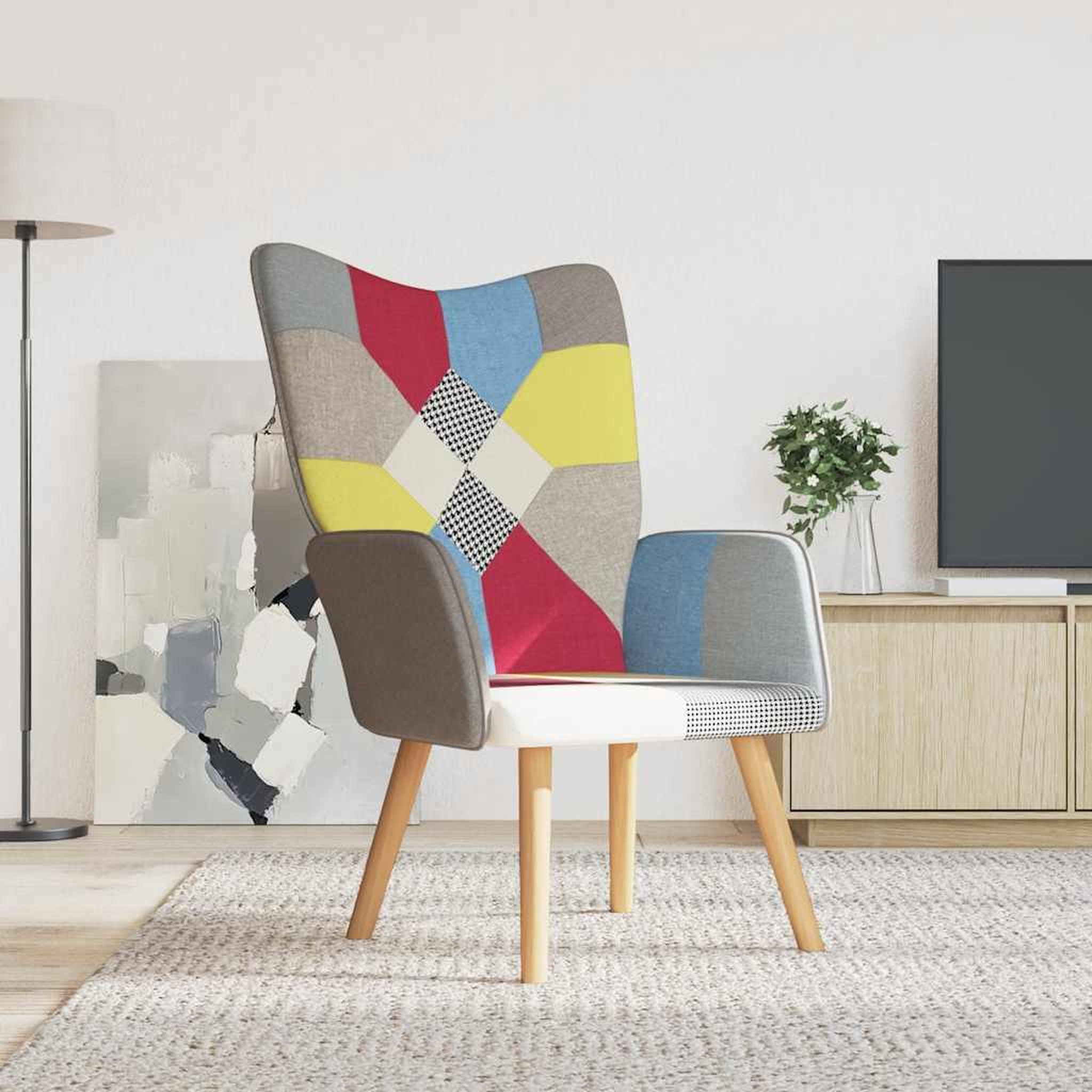 VIDAXL Chaise de relaxation Patchwork Tissu