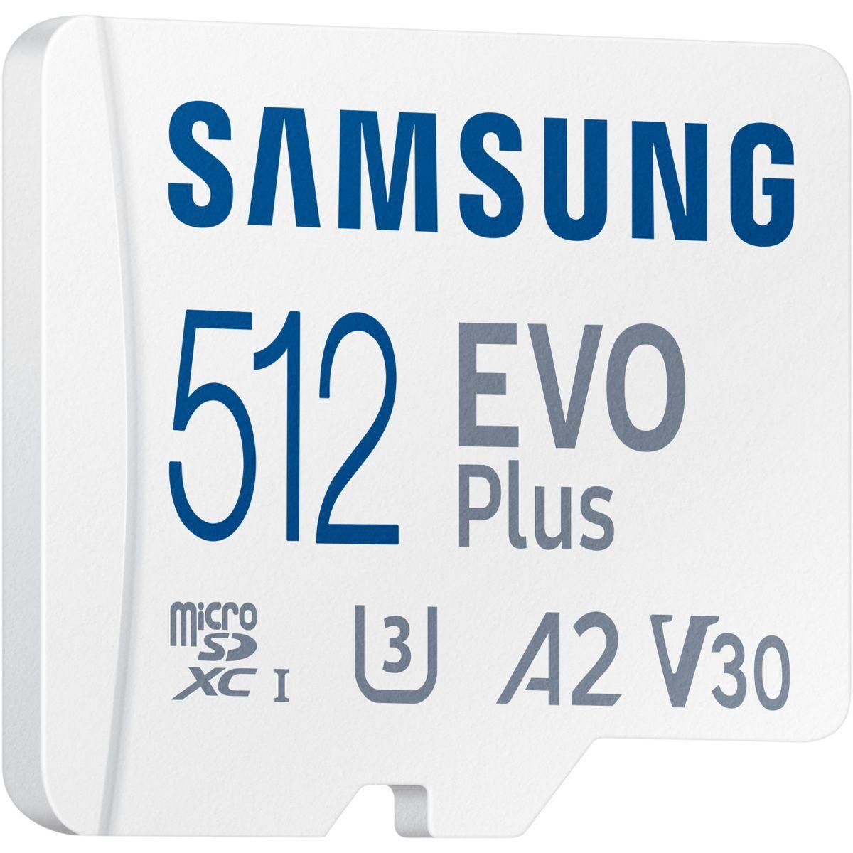 Samsung Carte Micro SD 512Go Evo plus avec adaptateur