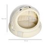 Voir la diapositive 3 : PAWHUT Maison chat - niche chat portable avec poignée - sac de transport chat verrouillable - coussin amovible inclus - dim. Ø 41 x 35,2H cm - PP beige