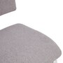 IDIMEX Banc design VILAS siège avec 3 places, banquette au piètement chromé et dossier au revêtement en tissu gris