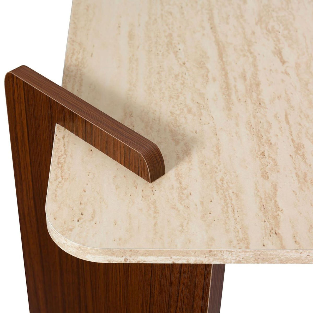 Paris Prix Table à Manger Effet Travertin  Misty  180cm Beige & Marron