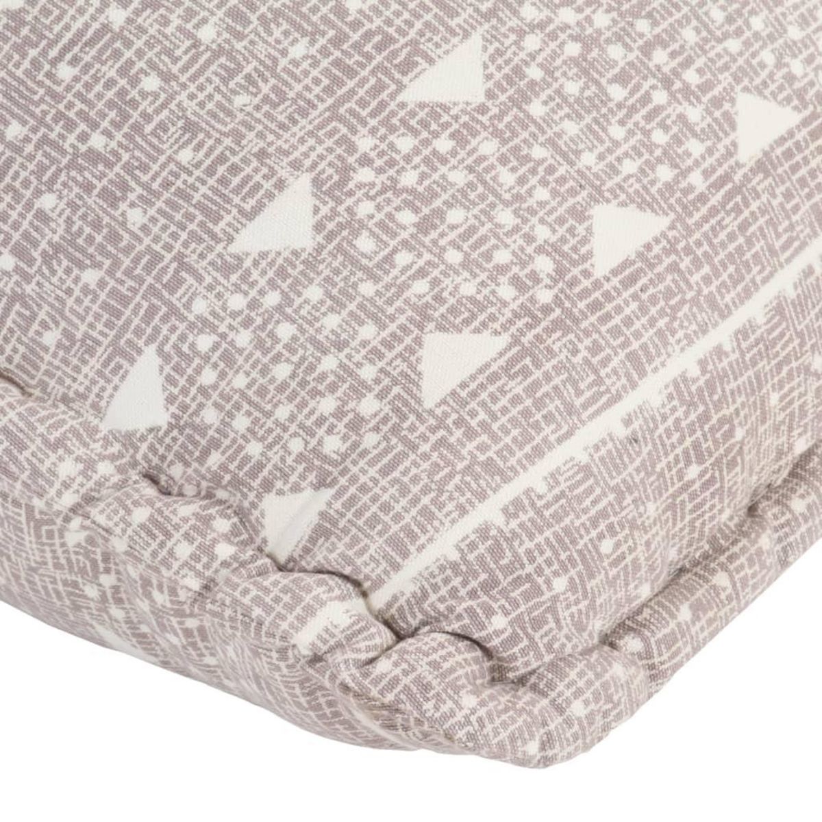 VIDAXL Canape pouf Marron clair Tissu Patchwork