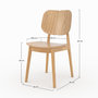 Voir la diapositive 4 : MAISON PAVANE Lot de 2 chaises en bois clair-Clyde