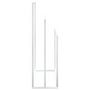 Voir la diapositive 4 : VIDAXL Porte-serviettes sur pied Blanc 48x24x79 cm Fer