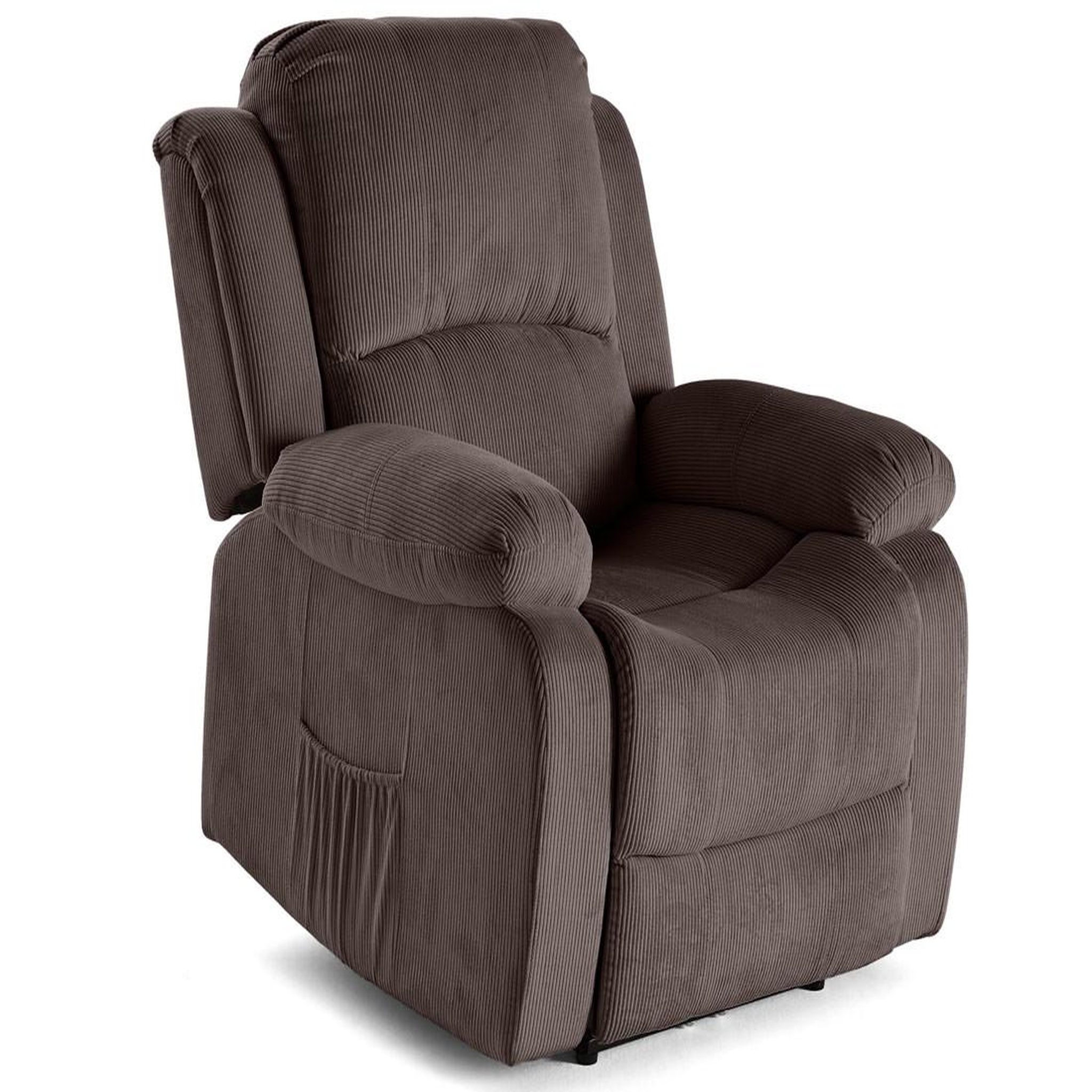 Voir la diapositive 2 : BEST MOBILIER Armand - fauteuil relax électrique en velours côtelé