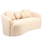 Paris Prix Canapé 3 Places en Tissu Bouclette  Brett  178cm Beige
