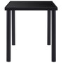 Voir la diapositive 3 : VIDAXL Table a manger Noir 140x70x75 cm Verre trempe