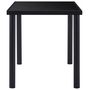 Voir la diapositive 3 : VIDAXL Table a manger Noir 140x70x75 cm Verre trempe
