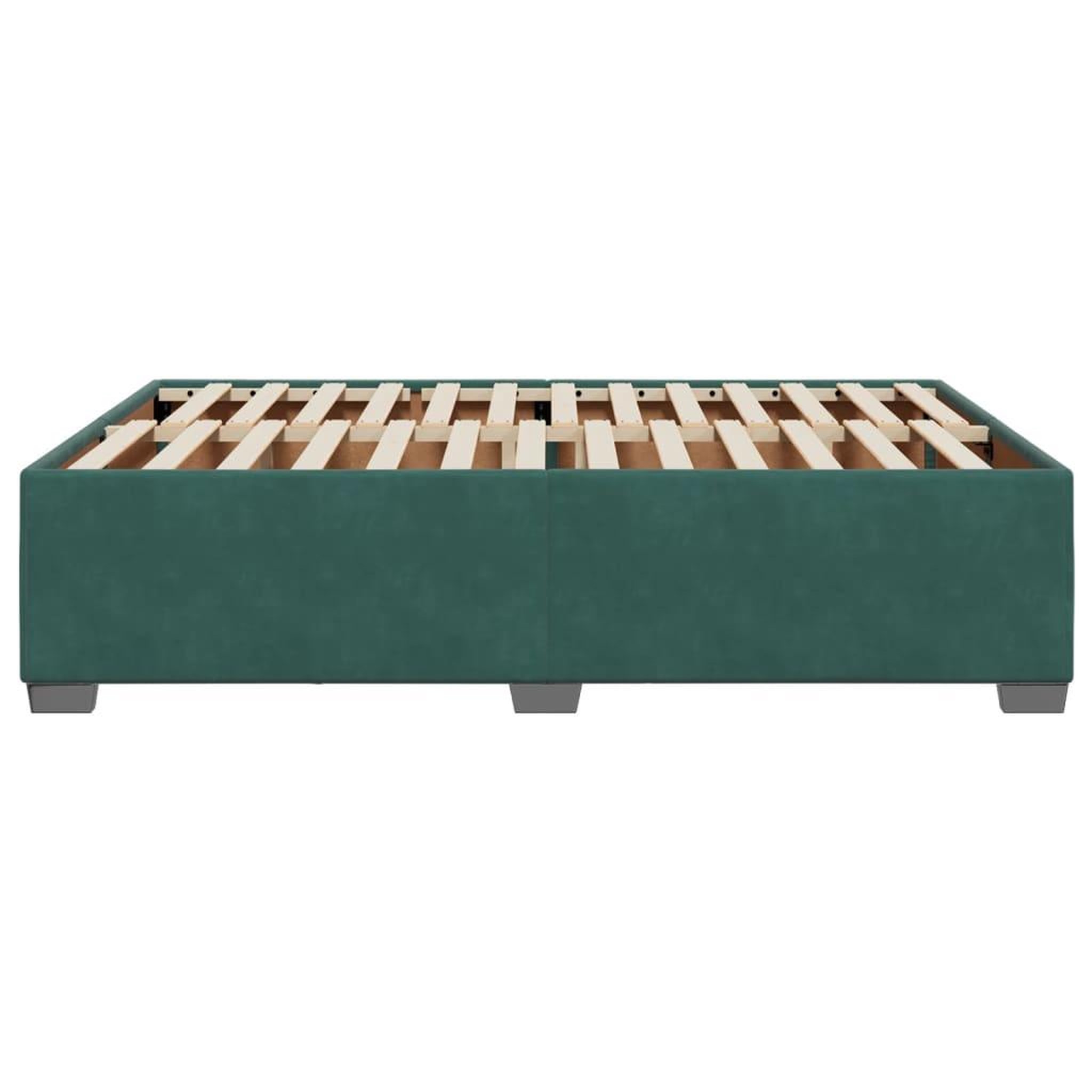 Voir la diapositive 5 : VIDAXL Cadre de lit sans matelas vert fonce 140x190 cm velours