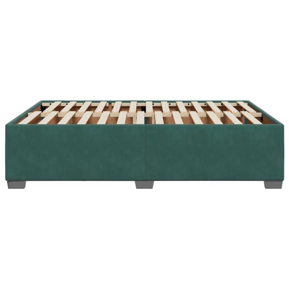VIDAXL Cadre de lit sans matelas vert fonce 140x190 cm velours