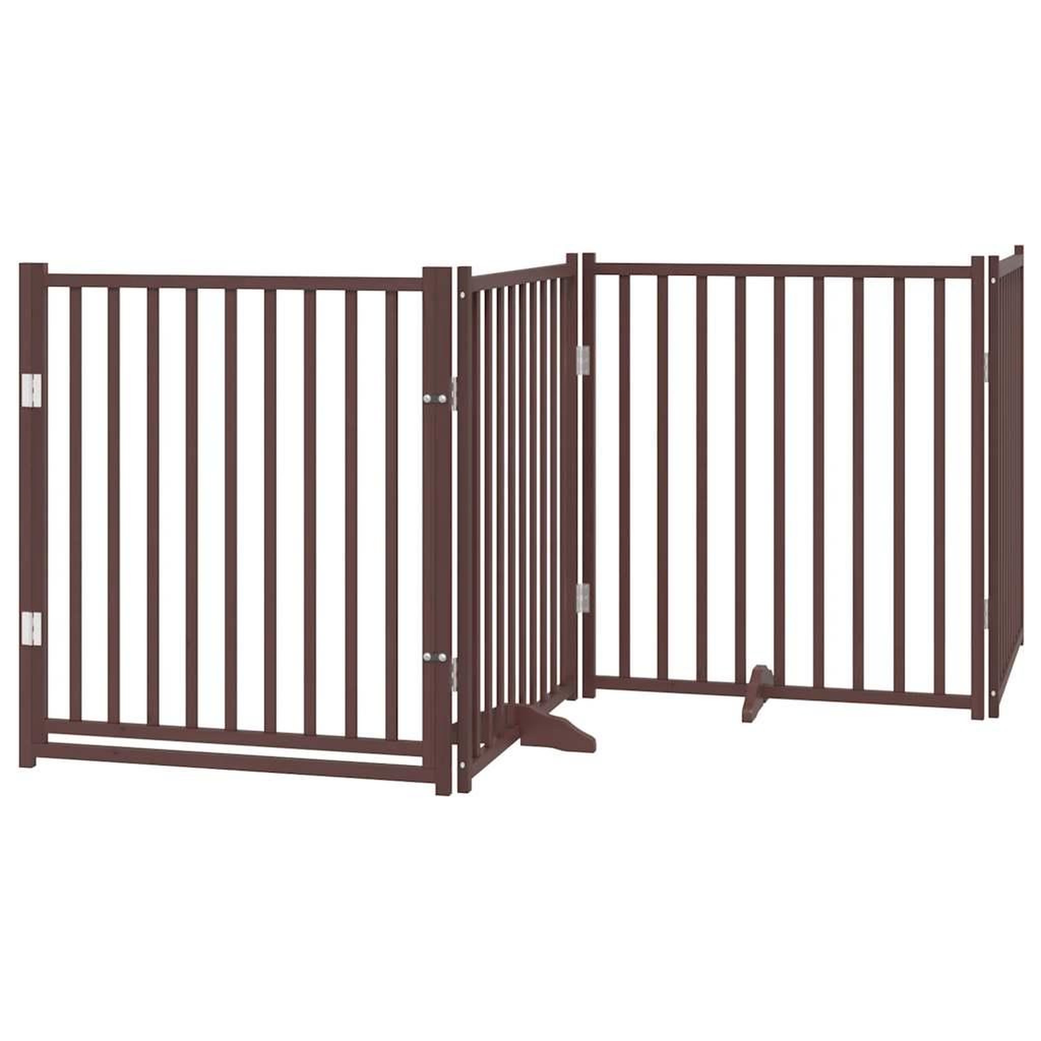 Voir la diapositive 3 : VIDAXL Barriere pour chien porte pliable 8 panneaux bois de peuplier