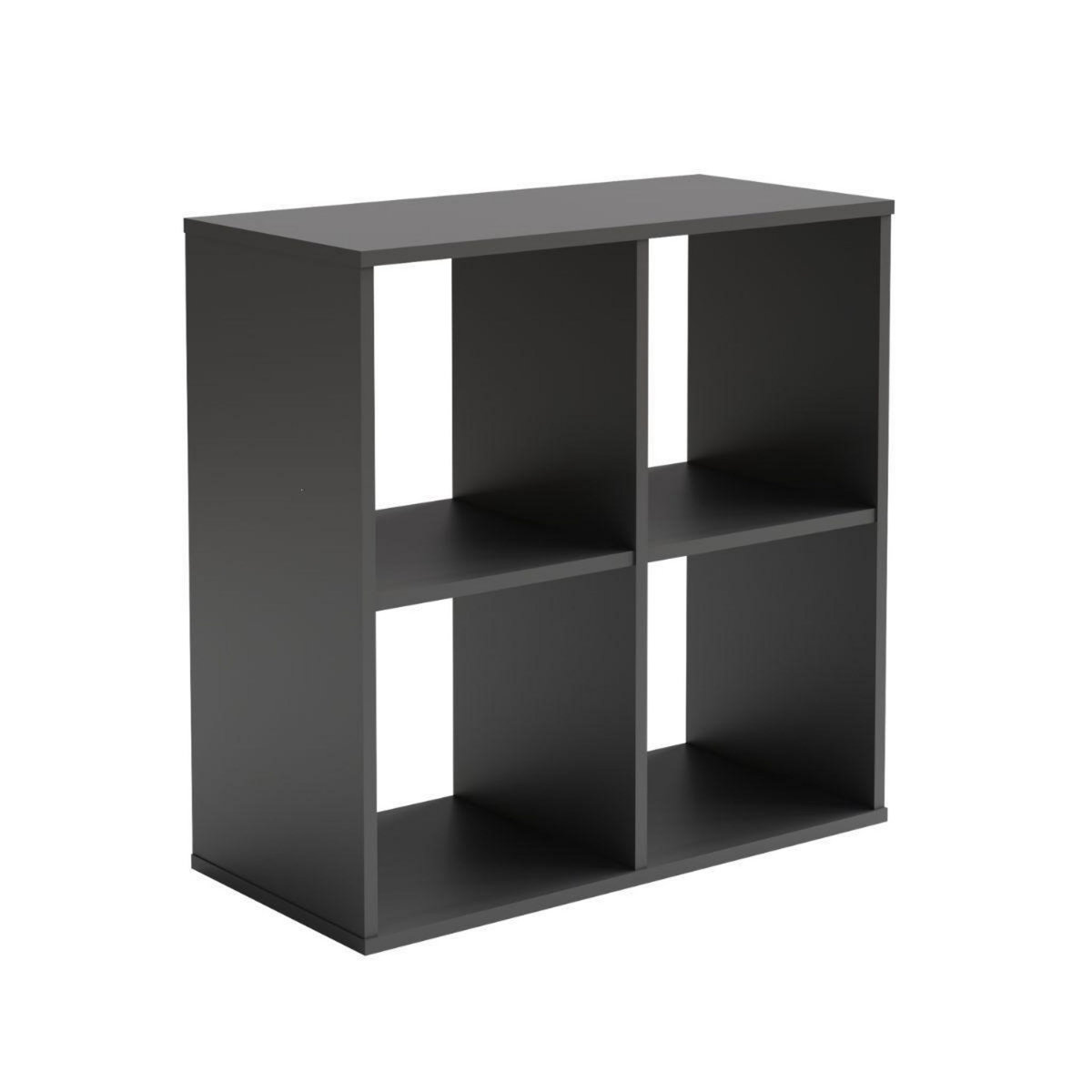 KOBI Étagère Cube Loni 2x2 Gris Polyvalente pour Votre Intérieur