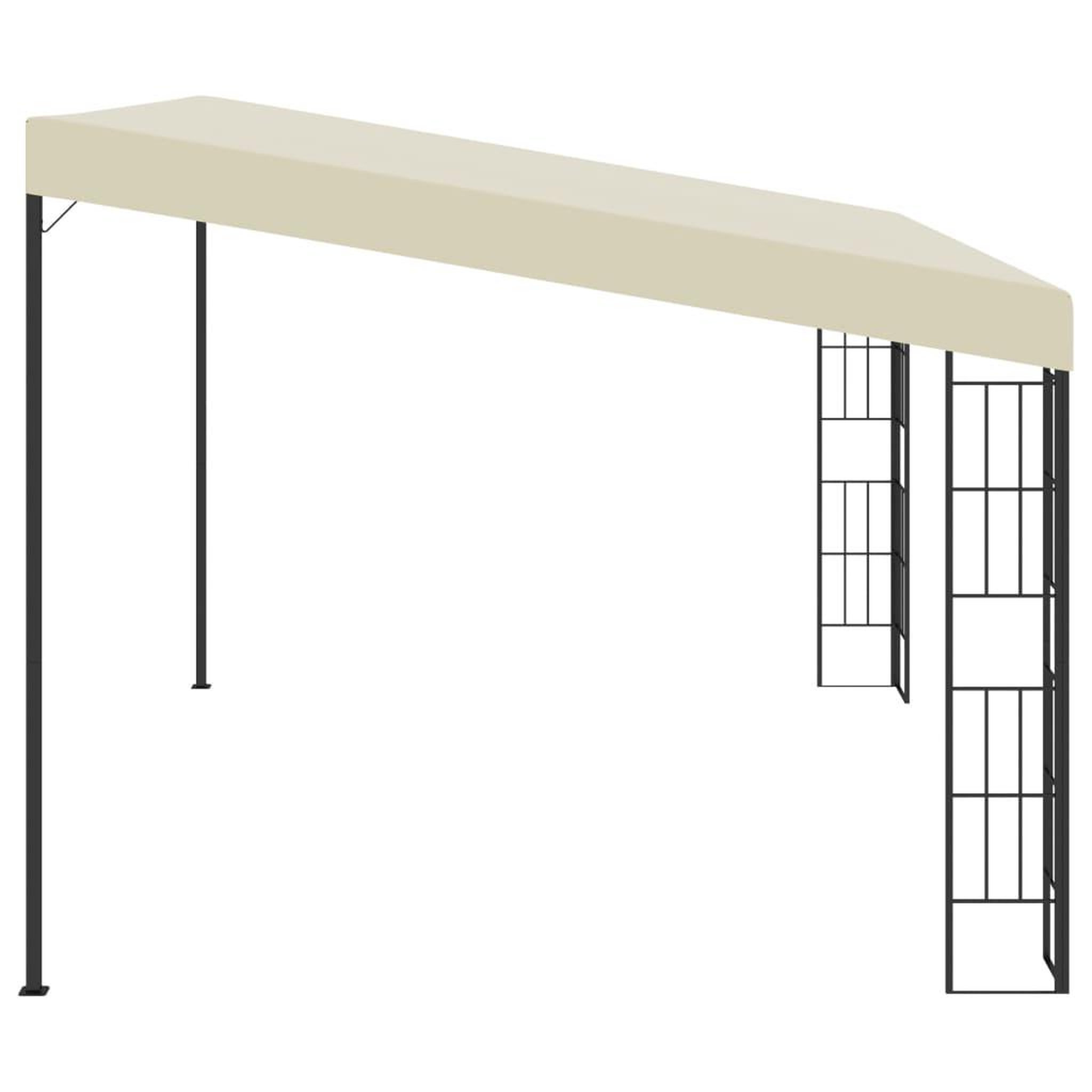 Voir la diapositive 3 : VIDAXL Belvedere mural 3x4 m Creme Tissu