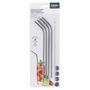 Voir la diapositive 2 : Paris Prix Lot de 4 Pailles Inox & Goupillon  Cali  25cm Argent