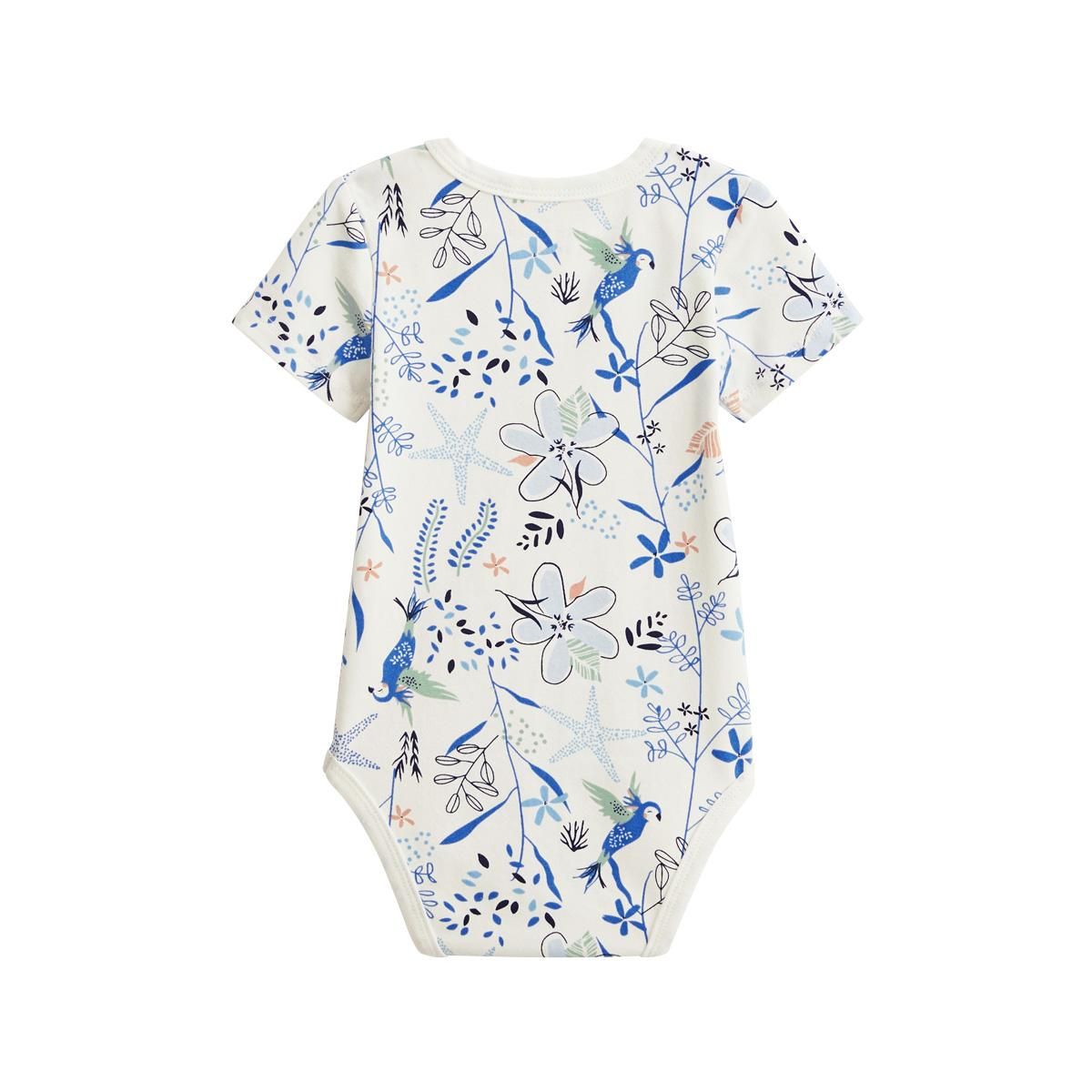 Petit Béguin Lot de 2 bodies bébé manches courtes Océan d'amour