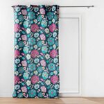 Paris Prix Rideau Voilage à Œillets Imprimé  Winteria  140x240cm Bleu