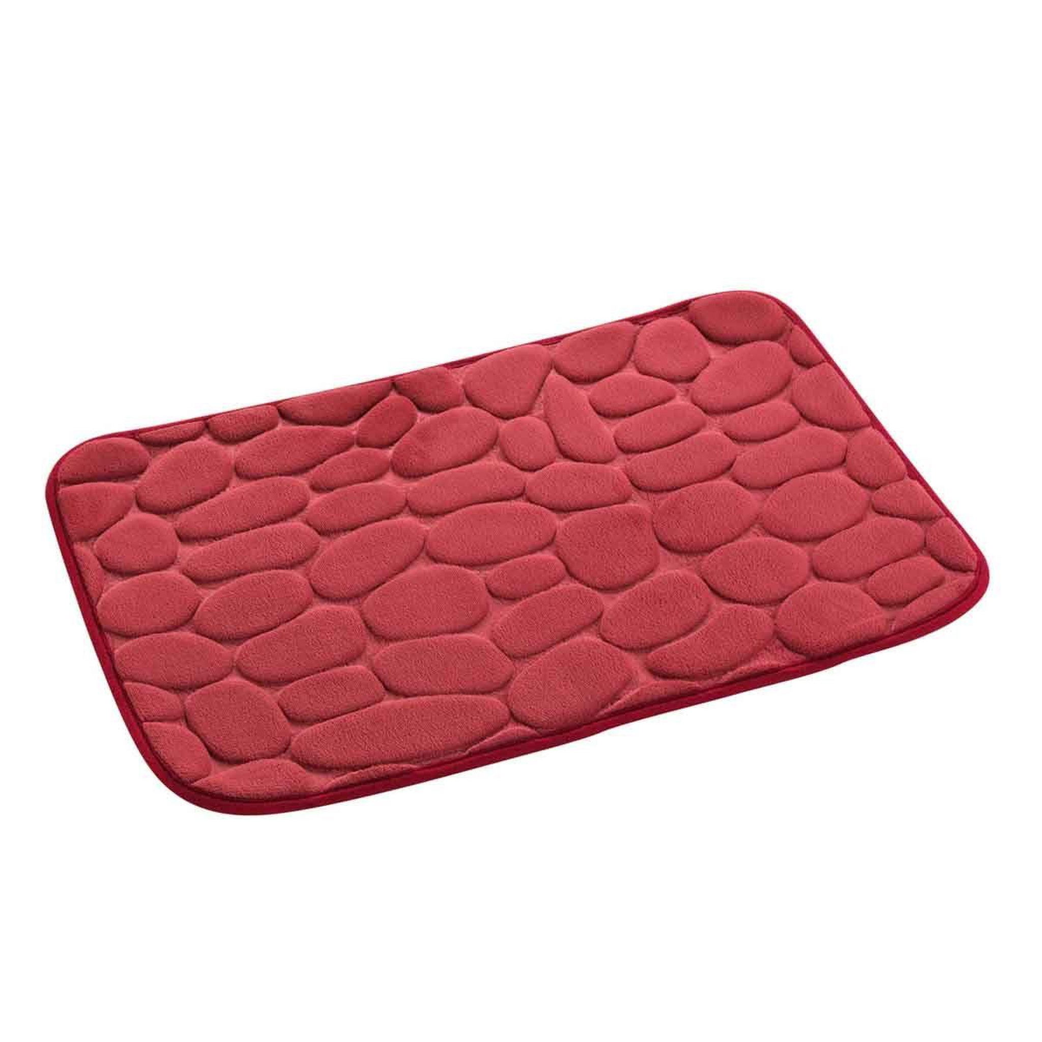 Voir la diapositive 2 : Douceur d'Intérieur Tapis de bain  ricochet  40x60cm framboise