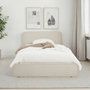 Voir la diapositive 3 : IDIMEX Lit simple BELARTI 90 x 190 cm rembourré, revêtement en tissu