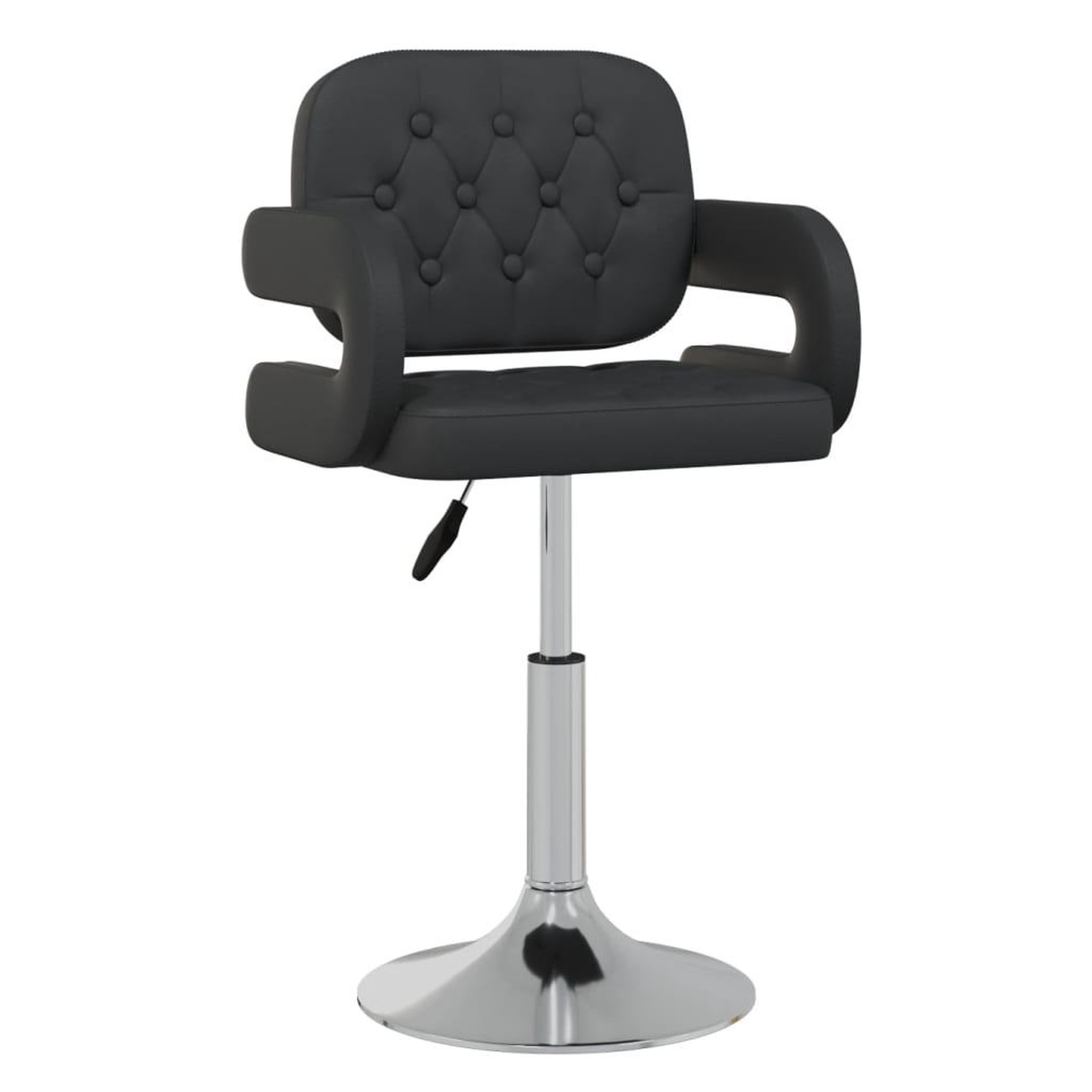 Voir la diapositive 3 : VIDAXL Chaises a manger pivotantes lot de 2 noir similicuir